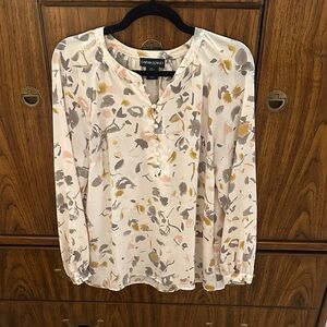 Cynthia Rowley Blush Abstract Blouse